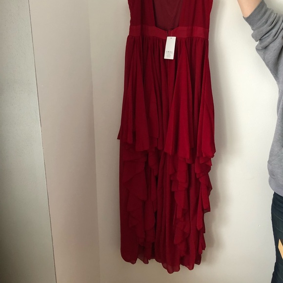 Long Maxi, V neck dress in Red! - Picture 2 of 3